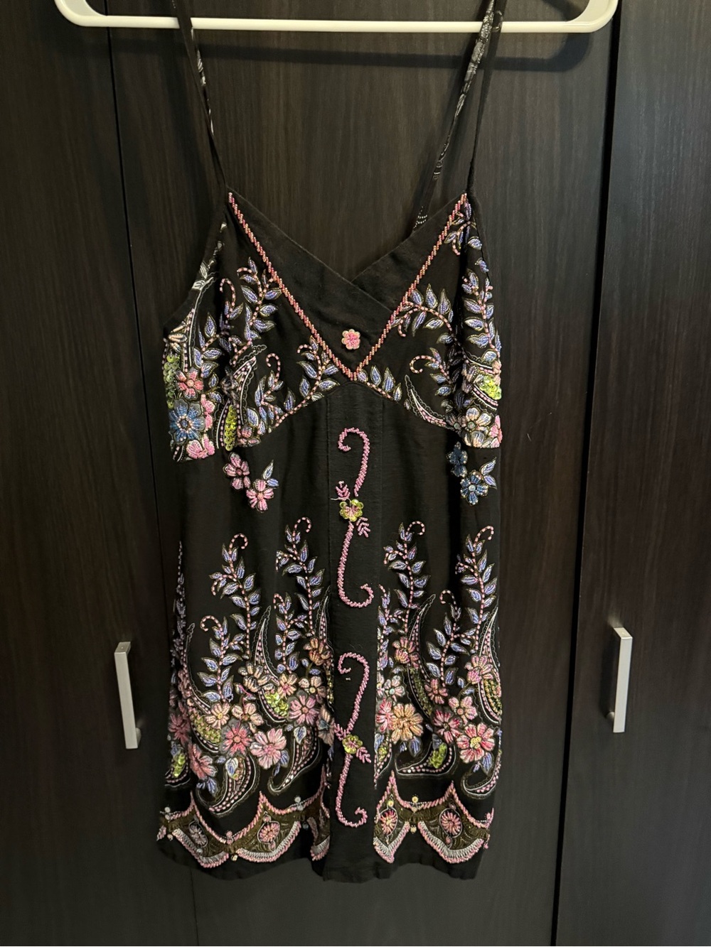 Vintage beaded mini dress - wmns small